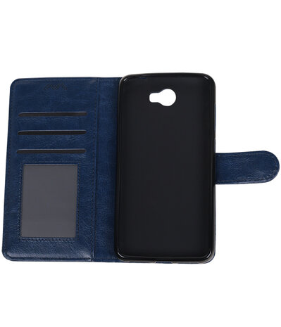 Donker Blauw Portemonnee booktype hoesje Huawei Y5 II