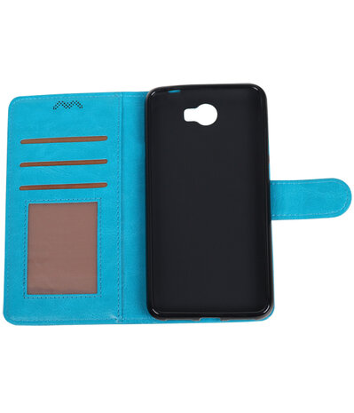 Turquoise Portemonnee booktype hoesje Huawei Y5 II