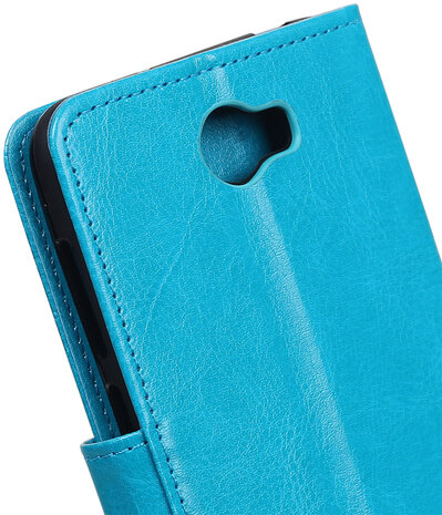 Turquoise Portemonnee booktype hoesje Huawei Y5 II