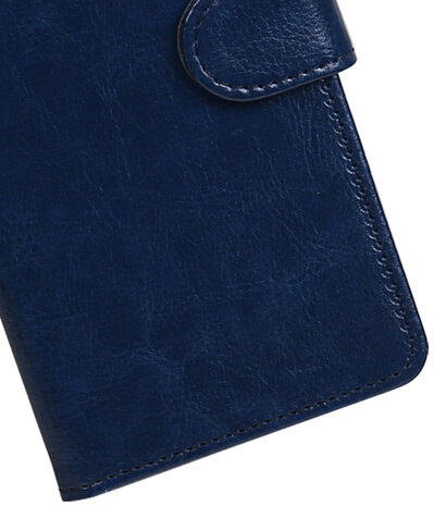 Donker Blauw Portemonnee booktype hoesje LG Q8
