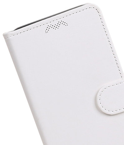 Wit Portemonnee booktype hoesje Motorola Moto X4