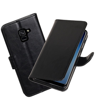 Zwart Portemonnee booktype hoesje Samsung Galaxy A8 Plus 2018