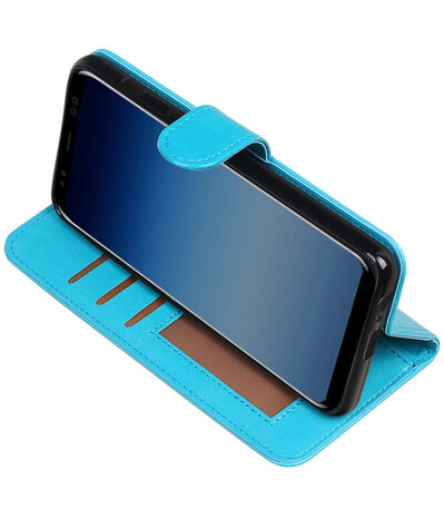 Turquoise Portemonnee booktype Hoesje voor Samsung Galaxy A8 Plus 2018