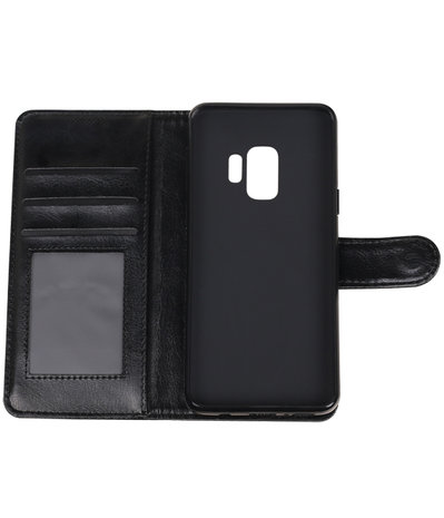 Zwart Portemonnee booktype Hoesje voor Samsung Galaxy S9