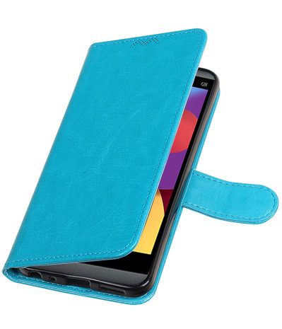 Turquoise Portemonnee booktype Hoesje voor LG Q8