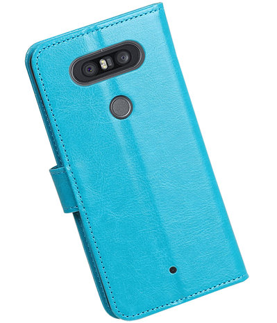 Turquoise Portemonnee booktype Hoesje voor LG Q8