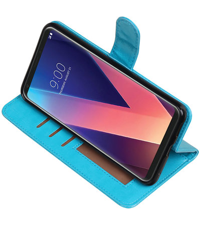 Turquoise Portemonnee booktype Hoesje voor LG V30