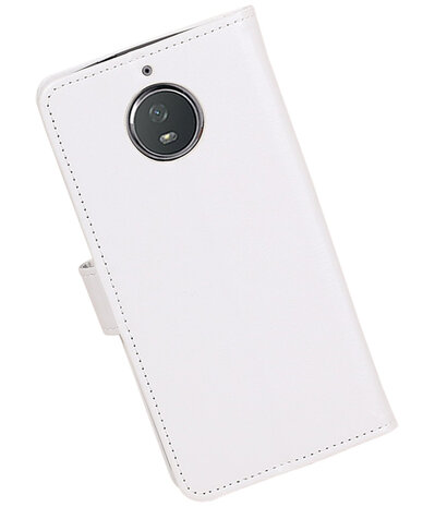 Wit Portemonnee booktype Hoesje voor Motorola Moto G5s