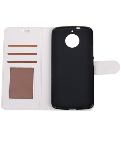 Wit Portemonnee booktype Hoesje voor Motorola Moto G5s