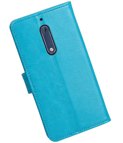 Turquoise Portemonnee booktype Hoesje voor Nokia 5