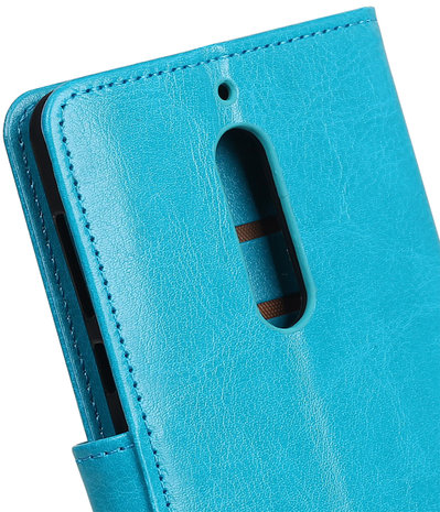 Turquoise Portemonnee booktype Hoesje voor Nokia 5
