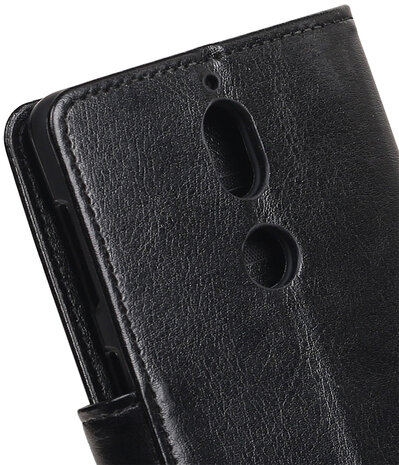 Zwart Portemonnee booktype Hoesje voor Nokia 7