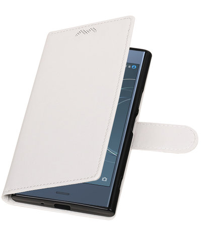 Wit Portemonnee booktype Hoesje voor Sony Xperia XZ1