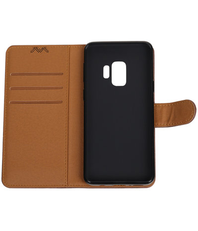 Hoesje voor Samsung Galaxy S9 Pull-Up booktype mocca
