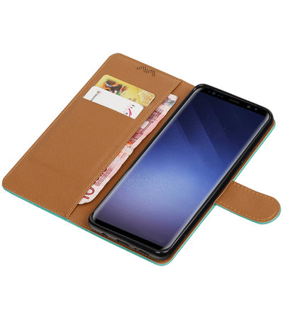 Samsung Galaxy S9 Plus Pull-Up booktype hoesje groen