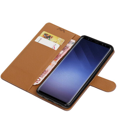 Samsung Galaxy S9 Plus Pull-Up booktype hoesje mocca
