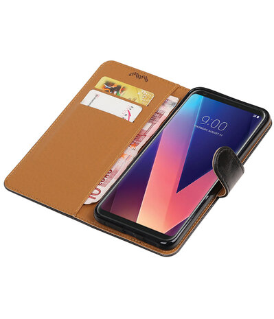 LG V30 Pull-Up booktype hoesje zwart