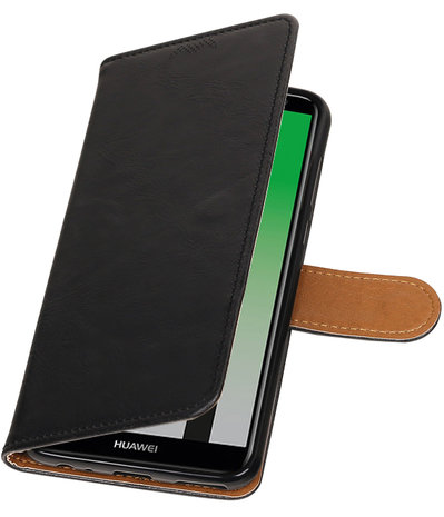 Huawei Mate 10 Lite Pull-Up booktype hoesje zwart
