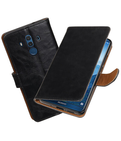 Huawei Mate 10 Pro Pull-Up booktype hoesje zwart