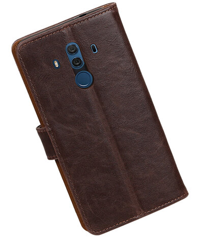 Huawei Mate 10 Pro Pull-Up booktype hoesje mocca