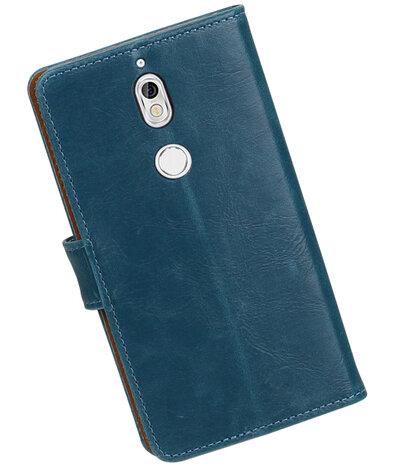 Nokia 7 Pull-Up booktype hoesje blauw