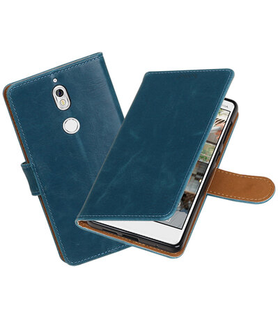 Nokia 7 Pull-Up booktype hoesje blauw