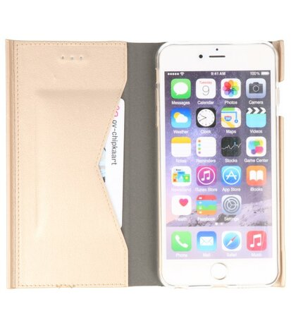 Goud Folio flipbook hoesje Apple iPhone 6 Plus / 6s Plus