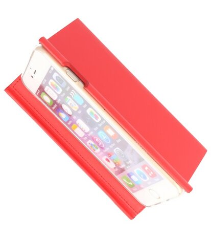 Rood Folio flipbook hoesje Apple iPhone 6 Plus / 6s Plus
