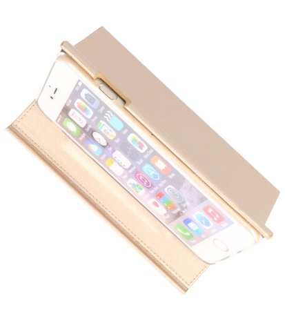 Goud Folio flipbook hoesje Apple iPhone 7 Plus / 8 Plus