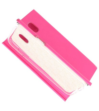 Roze Folio flipbook hoesje Samsung Galaxy J5 2017