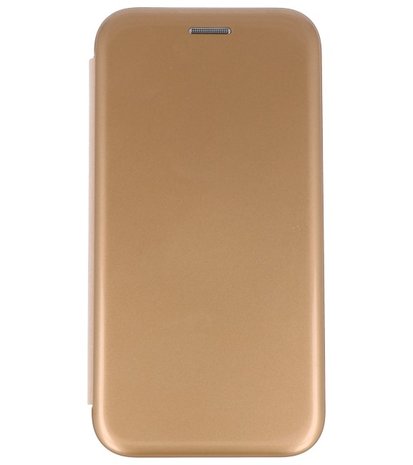 Goud Shell Folio case booktype Hoesje voor Apple iPhone X