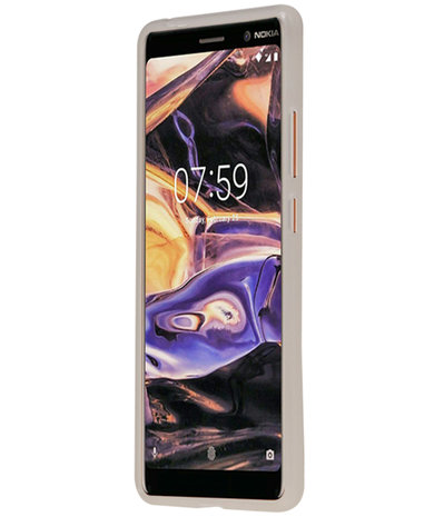 Wit TPU back case cover Hoesje voor Nokia 7 Plus