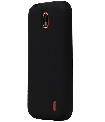 Zwart TPU back case cover Hoesje voor Nokia 1