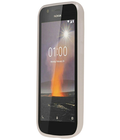 Wit TPU back case cover Hoesje voor Nokia 1