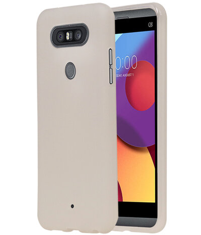 Wit TPU back case cover Hoesje voor LG Q8