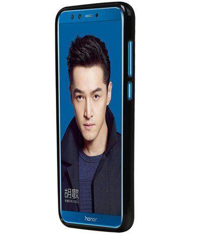 Zwart TPU back case cover Hoesje voor Huawei Honor 9 Lite