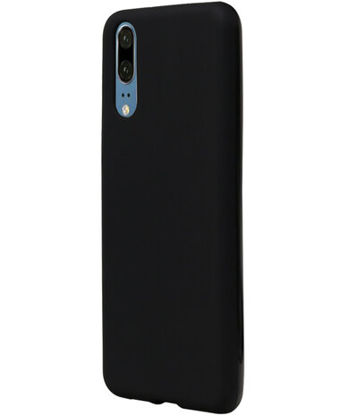 Zwart TPU back case cover Hoesje voor Huawei P20