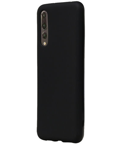 Zwart TPU back case cover Hoesje voor Huawei P20 Pro