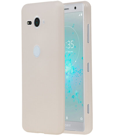 Wit TPU back case cover Hoesje voor Sony Xperia XZ2 Compact