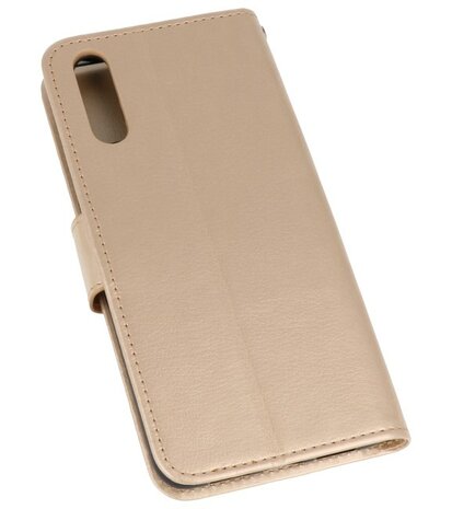 Goud Wallet Case Hoesje voor Huawei P20