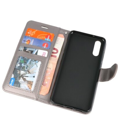 Grijs Wallet Case Hoesje voor Huawei P20