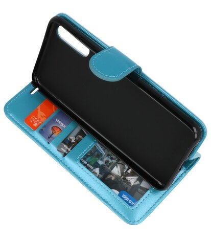 Turquoise Wallet Case Hoesje voor Huawei P20