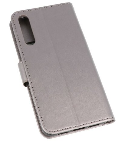 Grijs Wallet Case Hoesje voor Huawei P20 Pro