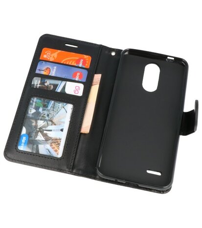 Zwart Wallet Case Hoesje voor LG K8 2018