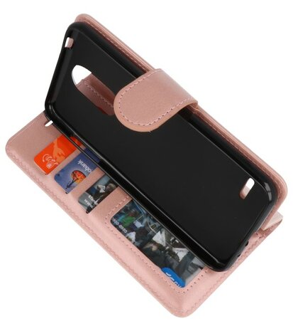 Roze Wallet Case Hoesje voor LG K8 2018