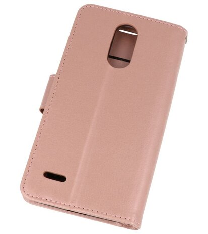 Roze Wallet Case Hoesje voor LG K8 2018