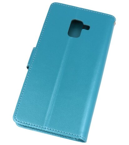 Turquoise Wallet Case Hoesje voor Samsung Galaxy A8 Plus 2018