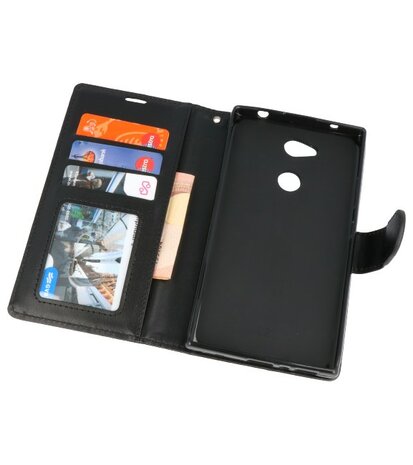 Zwart Wallet Case Hoesje voor Sony Xperia L2