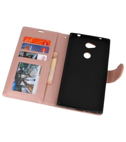 Roze Wallet Case Hoesje voor Sony Xperia L2