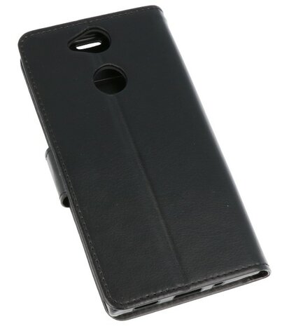 Zwart Wallet Case Hoesje voor Sony Xperia XA2